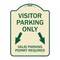 Signmission Parking Area Visitors Parking Only Valid Parking Permit Required with Both Side Down, TG-1824-23469 A-DES-TG-1824-23469 - alternate 1
